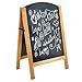 Freestanding A-Frame Chalkboard Display Sign, Double Sided Message Board, 25 x 16 Inch