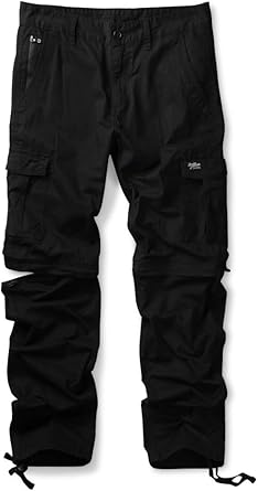black zipper cargo pants