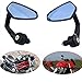 FOXCID PAIR OF CUSTOM UNIVERSAL BLACK BAR END MIRRORS FOR DUCATI MONSTER 620 695 696 795 796 1100 EVO DIESEL DIAVEL HYPERMOTARD MULTISTRADA 1200