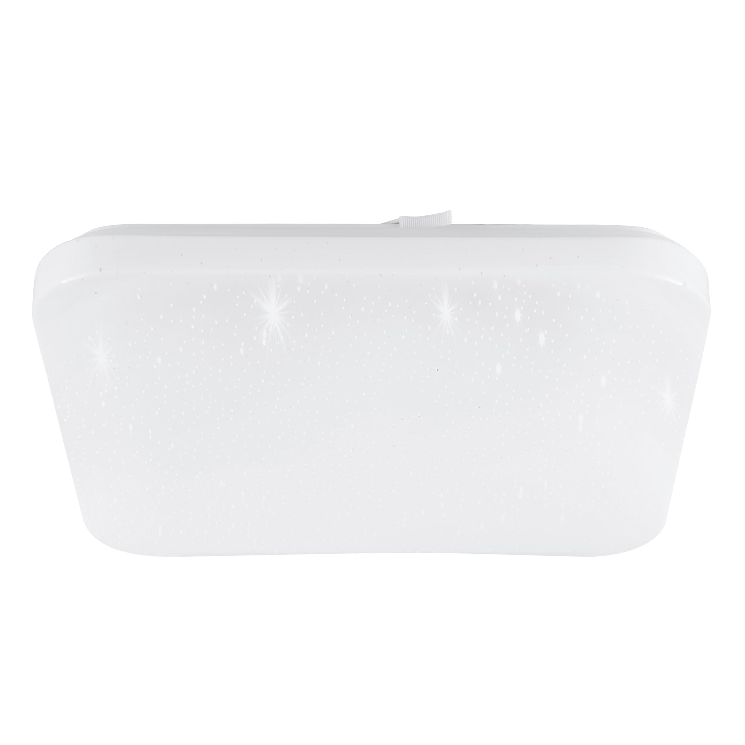 Eglo LED Ceiling Light Panel Frania-S, Flush Mount lamp with Crystal Effect, Starry Sky wall lamp Made of White Steel and Plastic, Kitchen and Bathroom Lighting, Neutral White, IP44, 13x13 in