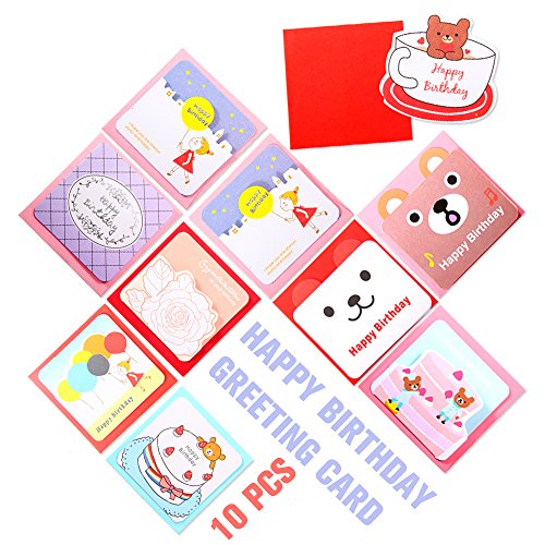 Geekper 40 Pack Greeting Cards - Assorted Thank You Note Cards for Wedding Birthday - Envelopes Included 2.7 x 2.7 inch