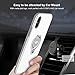 ICONFLANG iPhone X Case, iPhone 10 Case, Ring Kickstand case 360 Degree Rotating Ring Drop Protection Shock Absorption case [Compatible with Magnetic Car Mount case] for iPhone X (2018) - White-Grey