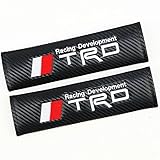 misshaoyunperfect TRD Cars Embroidered Badge Comfortable Seat Belt Shoulder Pad Cover Velcro Opening Fiber 1 Pair