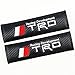 misshaoyunperfect TRD Cars Embroidered Badge Comfortable Seat Belt Shoulder Pad Cover Velcro Opening Fiber 1 Pair
