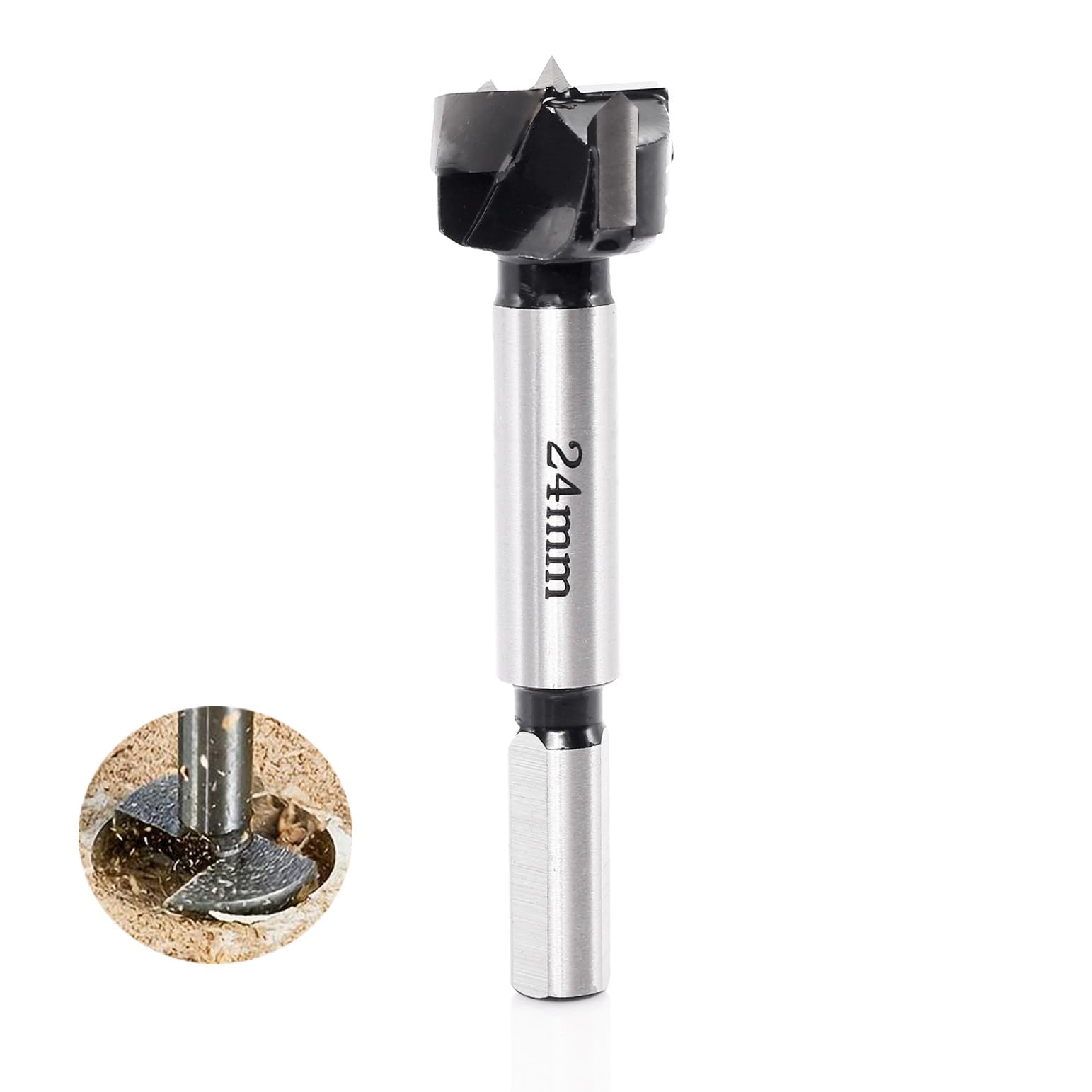 Sinoprotools Forstner Bit 15/16 Inch 24mm - Carbide Tipped Forstner Drill Bits - Forstner Bits for Woodworking Hole Saw Auger Opener, Drilling Boring Bit, for Hard Wood Plastic Plywood