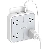 Multi Plug Outlet Extender with USB, TESSAN Surge Protector Outlet Splitter with 3 USB Wall Charger, Multiple Plug Expander f