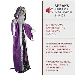 Haunted Hill Farm Animatronic Talking Wizard with
