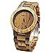 Bewell W086B Mens Wooden Watch Analog Quartz Lightweight Handmade Wood Wrist Watch (Verawood)