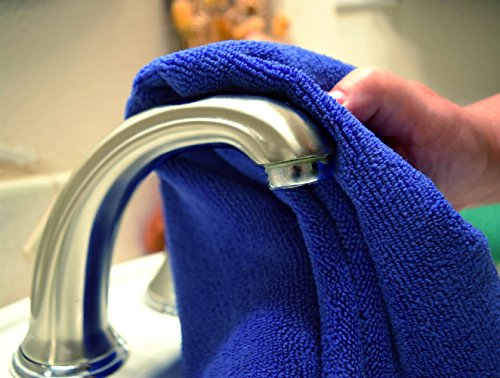 (12-Pack) 16 in. x 16 in. Commercial Grade All-Purpose Microfiber HIGHLY ABSORBENT, LINT-FREE, STREAK-FREE Cleaning Towels - THE RAG COMPANY (Royal Blue) - Thumbnail 3