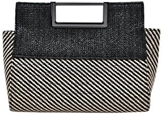 La Regale Chic Summer Shopper - Raffia Self Handle Carry All