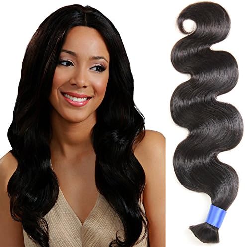 Gluna Hair Mixed Length Brazilian Body Wave Virgin Hair For Braiding 4Pcs Brazilian Bulk Hair For Braiding Brazilian Body Wave Hair22"22"22"22"
