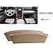 ALPHELIGANCE Car Seat PU Leather Console Gap Filler Side Pocket and Catcher Organizer Interior Accessories,Set of 2 (Beige)