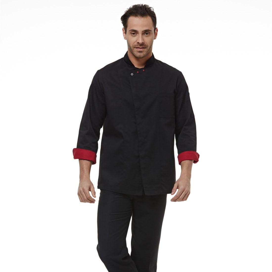 JXH Chef Uniforms men's orange long sleeve chef coat kitchen