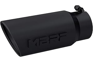 MBRP T5051BLK 5" O.D. Angled Rolled End Exhaust Tip (Black Coated)