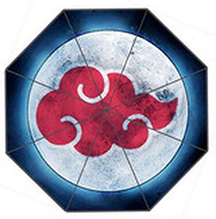 Panda custom Japanese Anime Naruto Akatsuki Red Cloud Auto Foldable Sun Rain Umbrella Windproof Anti-UV
