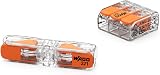 WAGO Inline Splicing Connector with Lever 2-conductor 4 mm² Transparent view 3