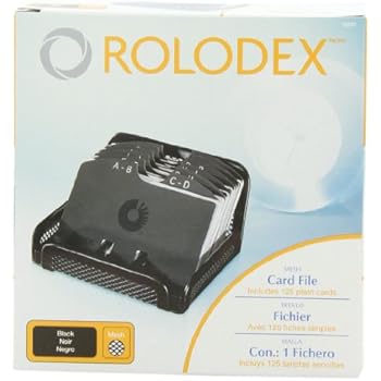 Rolodex Card File, MESH Open Business Card File 125-Cards 2-1/4