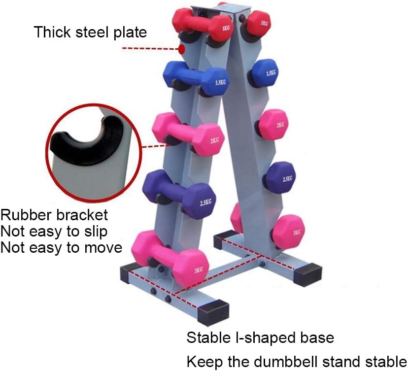 HAI+ Dumbbell Storage Rack Stand Holder, Solid Steel Dumbbell Rack Holder, A-Frame 3 Tier Weight Dumbbell Storage Racks, Free Weights Dumbbells Set for Home Gym Exercise (3 Tier) : Sports & Outdoors
