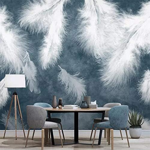Photo Wallpaper European Style Oil Painting Feather Bedroom Study Wallpaper Mural (W)300*(H)210cm A
