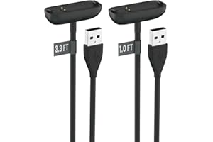 Dismau 2Pack Charger for Fitbit Inspire 2 & Ace 3 Charging Replacement Fitbit Charger for Inspire 2 Ace 3 USB Cable Dock Stand [1ft & 3.3ft] (2Pack Charging Cable for Inspire 2/Ace 3)