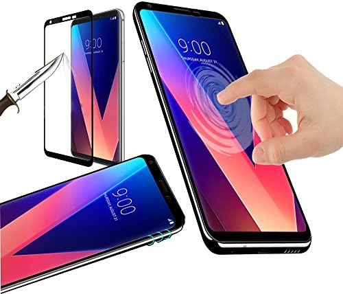 LG V30 Screen Protector, Disxie Premium 3D Full Coverage Tempered Glass [9H Hardness] [Anti-Fingerprint] [High Responsivity] [Bubble Free] Screen Protector For LG V30