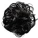 CAISHA Messy Scrunchie Bun Voluminous Wavy Hairpiece Heat-resistant Synthetic Fibres Black-Brown G41A