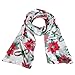 CTM Women's Christmas Poinsettia Holiday Scarf