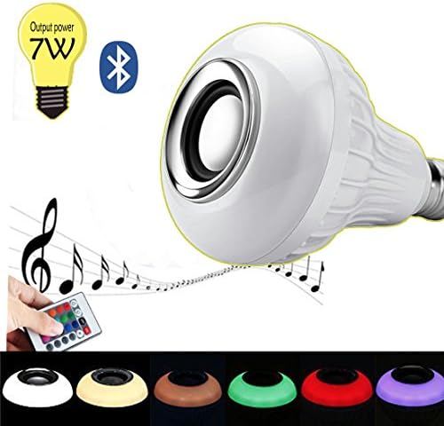 Music LED Light Bulb Bluetooth Speaker 6W E27 RGB Color Changing Lamp with Remote Control
