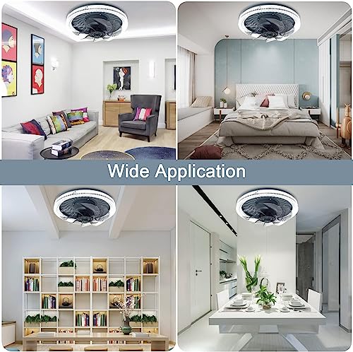 Megaluz LV34W03 ventilador de techo con lampara led 34w, enchufe E27, 10 pulgadas, luz blanca fría, aspas externas, motor silencioso (Control por apagador).