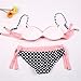 Nulibenna Push Up Two Piece Bikini Swimsuit Candy Patch Padded Swimwear Multi Medium