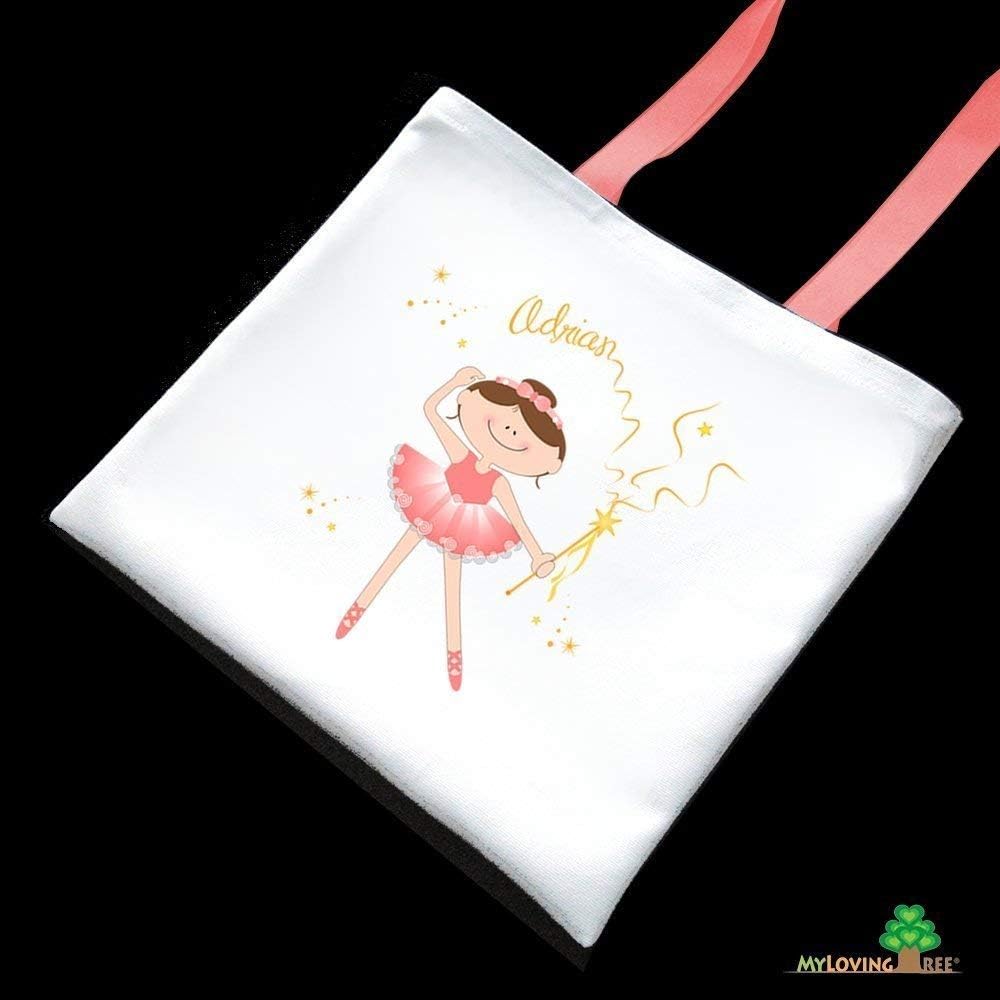 Ballerina birthday party dance recital personalized ballet girl party tote bags shoulder bags for little kids girls party favors little ballerina toddler dancer preschooler