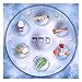 Passover Disposable Paper Plates, Cups and Napkins. Party Goods, 12 Settings Set for Seder Table Decoration.