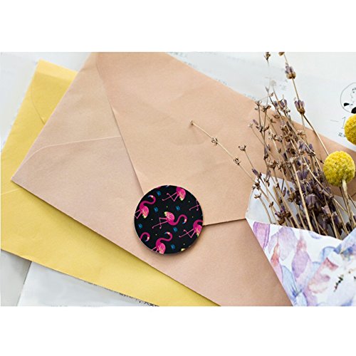 Decorative Flamingo Party Stickers Vintage Decals Homemade Treat Baked Candy Box Bags Envelope Labels Wedding Favors Decorations, 180pc - Thumbnail 2
