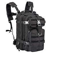 30L Outdoor Small Assault Tactical Backpack Military Sport Camping Hiking Trekking Bag 08009 (Black)