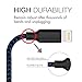 BULESK Lightning Cable 3Pack 10FT Nylon Braided Certified iPhone Cable USB Cord Charging Charger for Apple iPhone X, 8, 7 Plus, 6, 6s, 6+, 5, 5c, 5s, SE, iPad, iPod Nano, iPod Touch (BlackBlue)