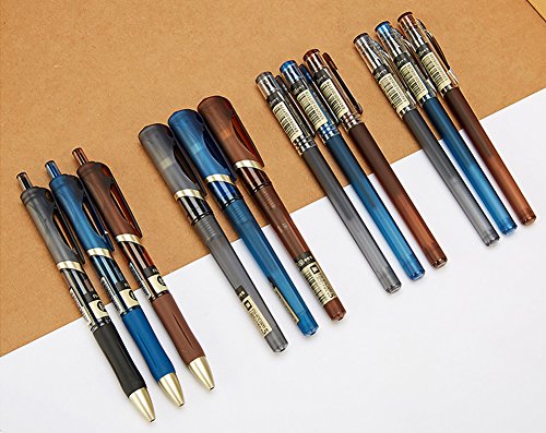30-pack Gel Ink Rollerball Pens Black + Blue Gel Pens Medium Ballpoint Pens for Smooth Writing with Comfort Grip Model Random (30 mix model)