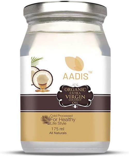 Aadis Cold Pressed Organic Extra Virgin Coconut Oil, 175 ml