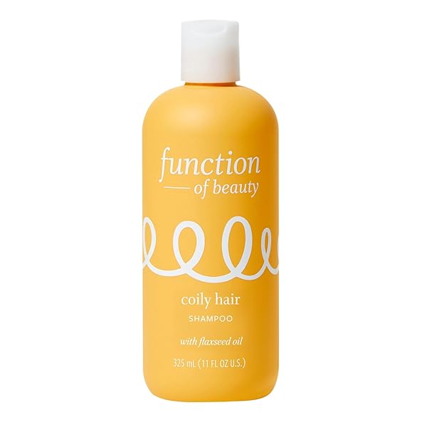 FUNCTION OF BEAUTY COILY HAIR SHAMPOO, 11 OZ – FLAXSEED OIL NOURISHES & HYDRATES COILS & CURLS, & JAMAICAN BLACK CASTOR OIL MOISTURIZES & REVIVES, SULFATE-FREE, CUSTOMIZABLE HAIRCARE