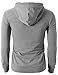 H2H Mens Fashion Slim Fit Lightweight Long Sleeve Hoodie with Various Pastel Colors LightGray US S/Asia M (JNSK17)