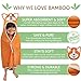 Baby Aves Premium Hooded Baby Towel, Rayon Made from Bamboo, Free Washcloth, Registry Gift, 35x35 for Newborns, Infants, Toddlers & Kids, for Boys & Girls at Bath, Pool & Beach (Orange)