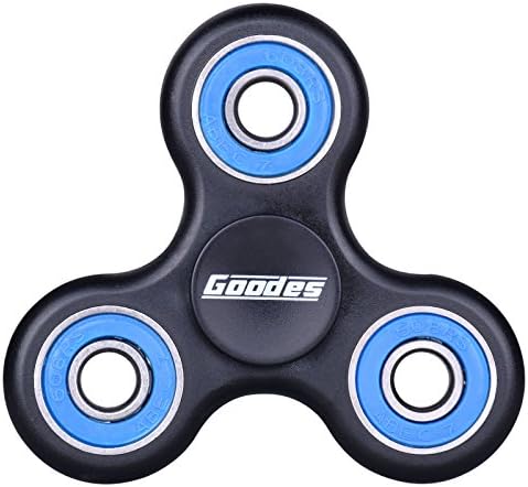 Goodes Tri-Spinner Fidget Toy 3D Printing Ceramic Bearing EDC Focus Toy for Relieving ADD ADHD Anxiety Autism and Boredom（Blue）