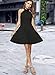BOKALY Women's Vintage Pleated Party A-Line Dress Elegant Casual Work Dresses (M, BK501-Black 01)