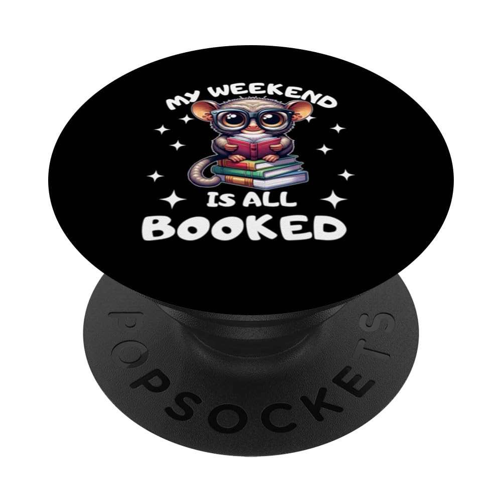 Book Lover tarsier Enthusiast My Weekend Is All Booked PopSockets Swappable PopGrip
