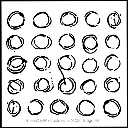 6"x6" Inky Circles Stencil by Terri Stegmiller