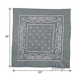 Motique Accessories 22 Inch Cotton Paisley Bandana