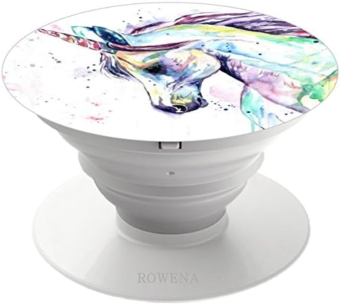Multi Function Cell Phone Holder.Expanding Stand and Grip Mount Holder--Rainbow Unicorn