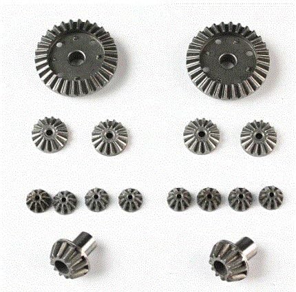 TOTS Wltoys 12428 12428-A 12428-B 12428-C RC Car Spare Parts Upgrade Metal Differential / Differential Gear 12428-0091/12428-0133 (16 Pcs)