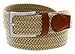 Men's Stretch Belt Braided Elastic Stretch Belt Casual Weave Canvas Fabric Woven Belt 1-3/8