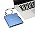 iClever USB 3.0 External DVD CD Drive, High Speed CD/ DVD RW Burner for Apple Macbook Pro/ Air/ iMac, Samsung S8/ S8 Plus and other PC Laptop Desktop (2- Blue)