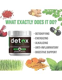 Detox Organics - Polvo superalimentario para chocolate verdes – Increíble sabor – orgánico súper...